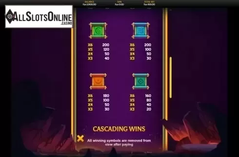 Paytable 3. Flexing Dragons from OneTouch