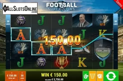 Win Screen 2. Football Super Spins from Gamomat