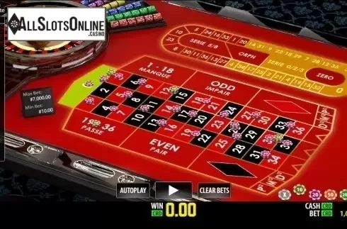 Game Screen 1. French Roulette Privee from World Match