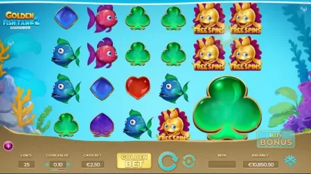 Golden Fish Tank 2 Gigablox slot screenshot 3