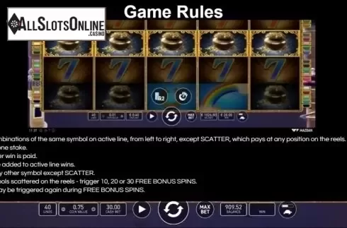 Game Rules. Good Luck 40 from Wazdan