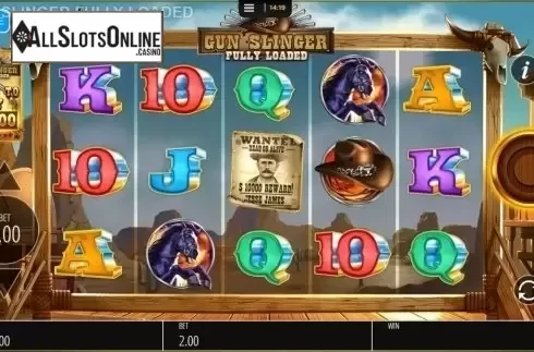 Game Screen. Gun Slinger Fully Loaded from Blueprint