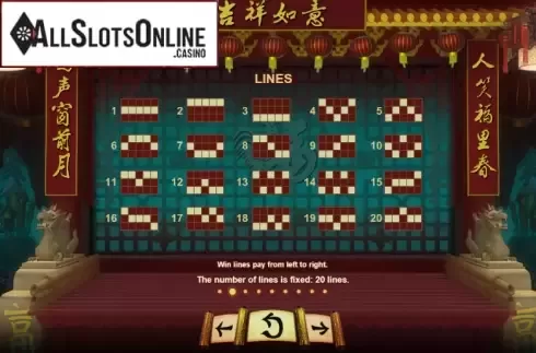 Paytable 2. Happy Chinese New Year from Booongo
