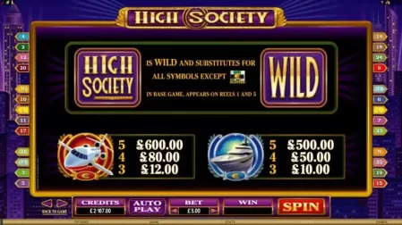 High Society slot screenshot 4