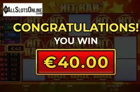 Total Win in Respins Feature Screen