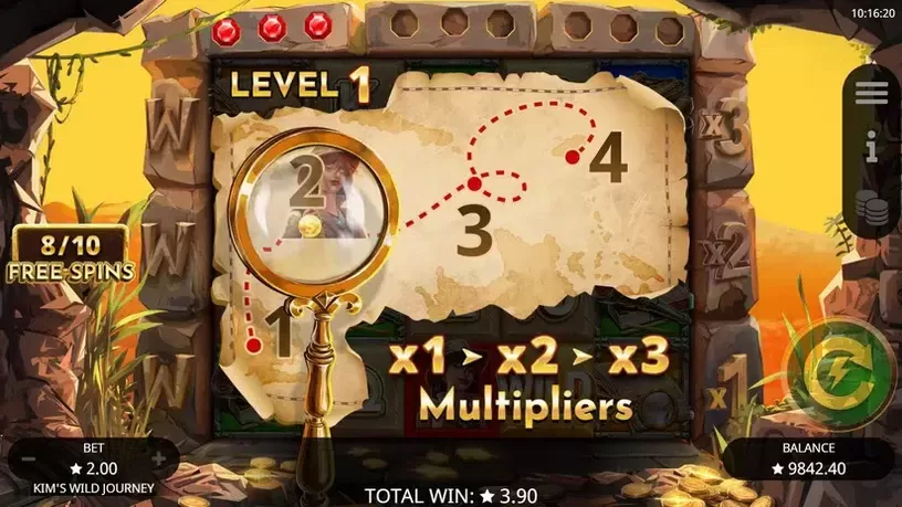 Kim's Wild Journey slot screenshot 7