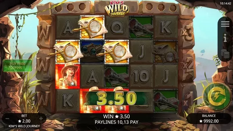 Kim's Wild Journey slot screenshot 2