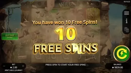 Kim’s Wild Journey slot screenshot 4