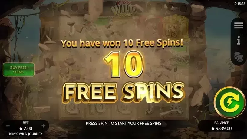 Kim's Wild Journey slot screenshot 4