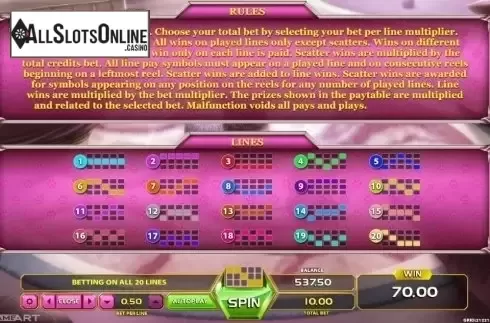 Paytable 3. Kitty Twins from GameArt