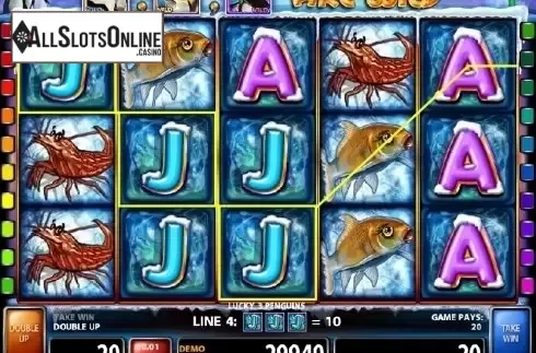 Screen 1. Lucky 3 Penguins from Casino Technology