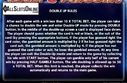 Paytable 5. Lucky 3 Penguins from Casino Technology