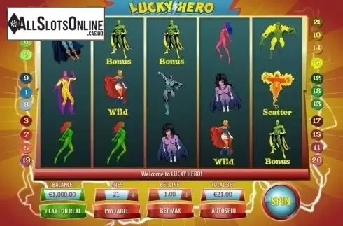 Reel Screen. Lucky Hero from GameScale
