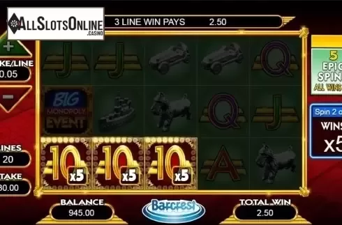 Screen 5. MONOPOLY Big Event from Barcrest
