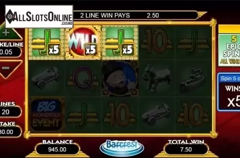 Screen 6. MONOPOLY Big Event from Barcrest