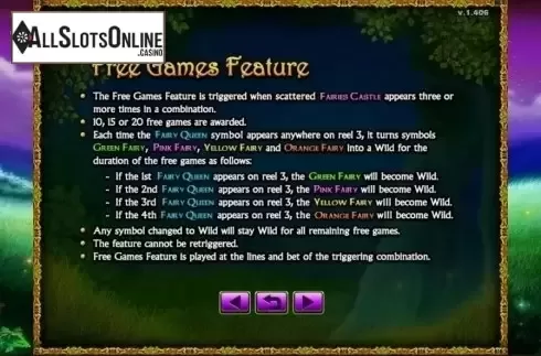 Game Screen. Magical Fairies from GMW