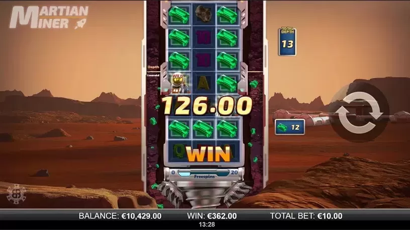 Martian Miner Infinity Reels slot screenshot 6