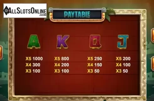 Paytable screen 2