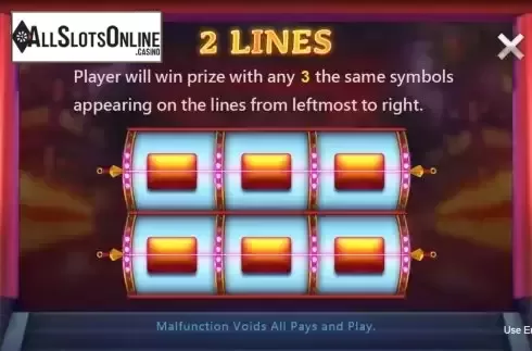 Paylines screen