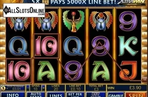 Win screen. Pharaoh's Secrets from Playtech