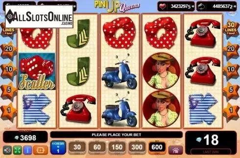 Reel Screen. Pin Up Queens (EGT) from EGT