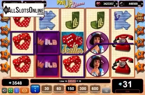Win screen. Pin Up Queens (EGT) from EGT