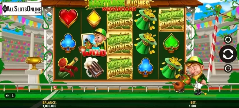 Reel Screen. Racetrack Riches Megaboard from iSoftBet