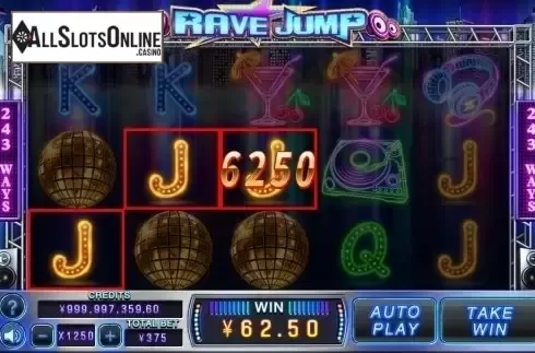 Win Screen. Rave Jump from CQ9Gaming