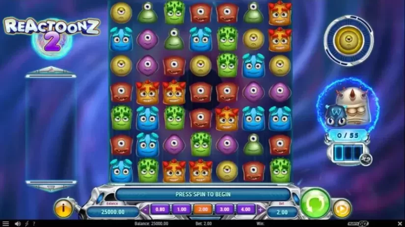 Reactoonz 2 slot screenshot 1