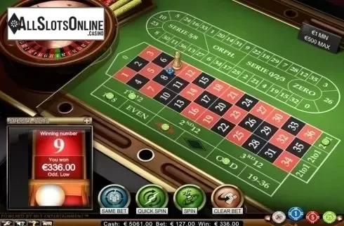Game Screen. Roulette Pro (NetEnt) from NetEnt