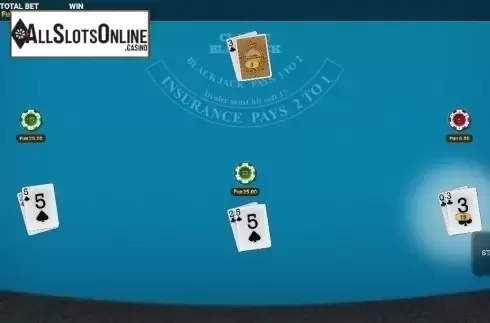 Reel screen. Satoshi Classic Blackjack from OneTouch