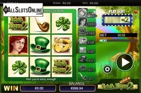 Reel screen. Scratch Irish Eyes 2 from NextGen