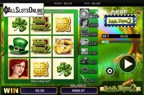 Reel screen. Scratch Irish Eyes 2 from NextGen