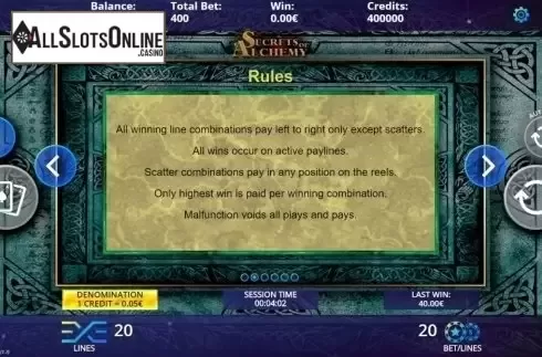 Game Rules. Secrets of Alchemy (DLV) from DLV