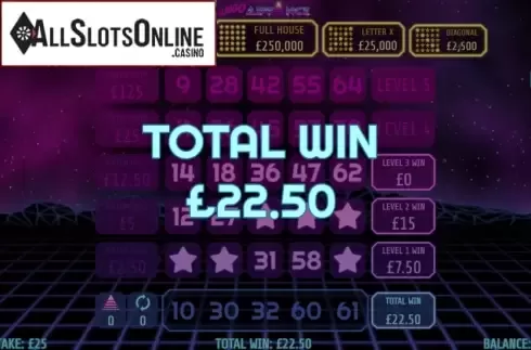 Win Screen 1. Slingo Advance from Slingo Originals