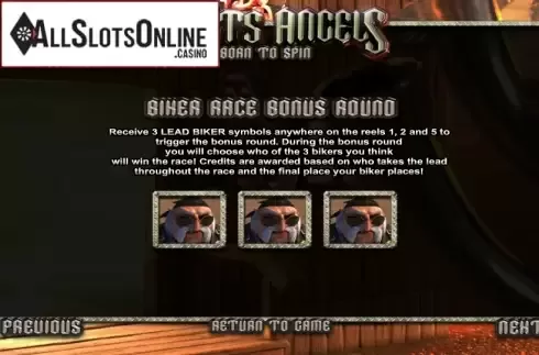 Paytable 4. Slots Angels from Betsoft