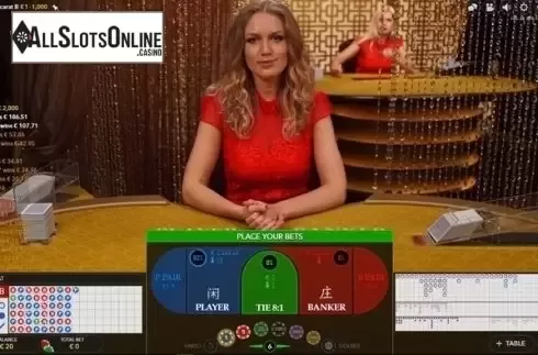 Game Screen. Speed Baccarat B from Evolution Gaming