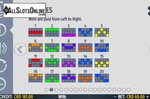 Paylines. Sultan (Octavian Gaming) from Octavian Gaming
