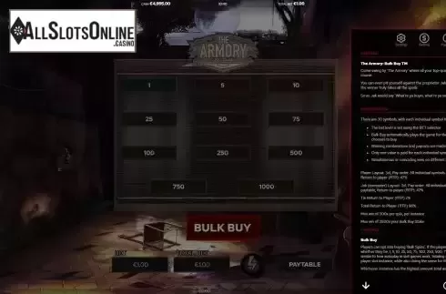 Features and rules screen