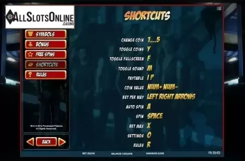 Paytable 4. The Warriors from iSoftBet