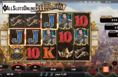 Win screen 3. Three Musketeers (SimplePlay) from SimplePlay