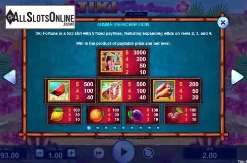PayTable screen