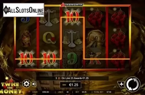 Wild Win screen. Twice The Money from Ainsworth