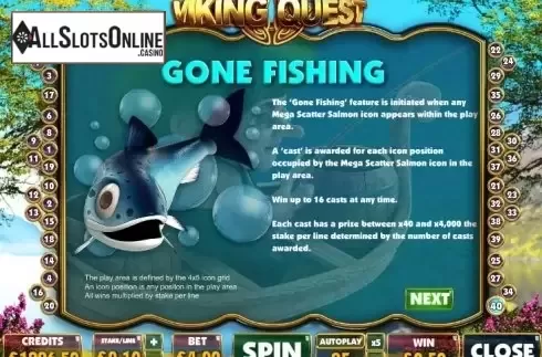Paytable 4. Viking Quest from Big Time Gaming