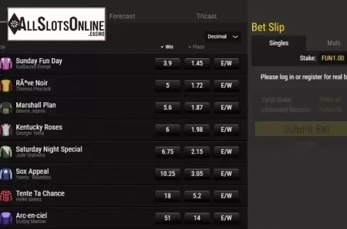 Game Screen 2. Virtual Trotting from 1X2gaming