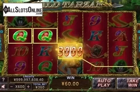 Win Screen. Wild Tarzan from CQ9Gaming