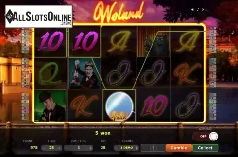 Win Screen. Woland from Five Men Games