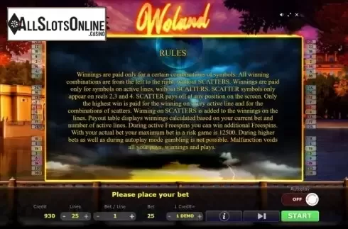 Game Rules. Woland from Five Men Games