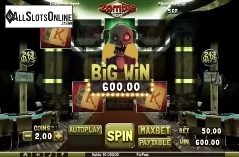 Win Screen. Zombie Vegas from Tuko Productions