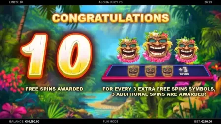 Aloha Juicy 7s slot screenshot 2